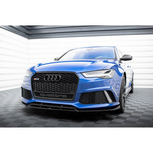 Maxton frontsplitter til Audi RS6 C7 / C7 Facelift – blank sort – billede 1 af 5