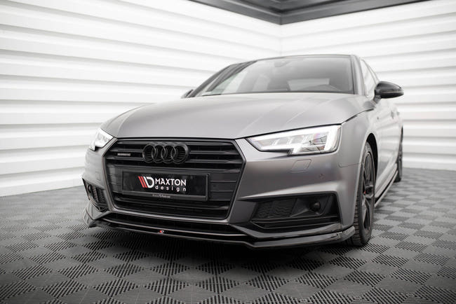 Maxton frontsplitter til Audi S4 / A4 S-Line B9 – blank sort – billede 1 af 5