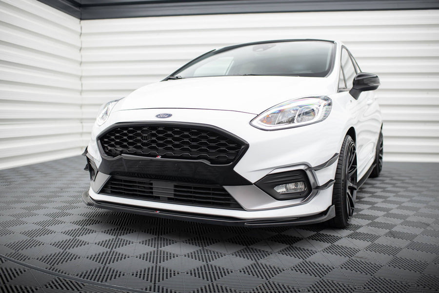 Maxton frontsplitter til Ford Fiesta Mk8 ST / ST-Line – blank sort – billede 1 af 5