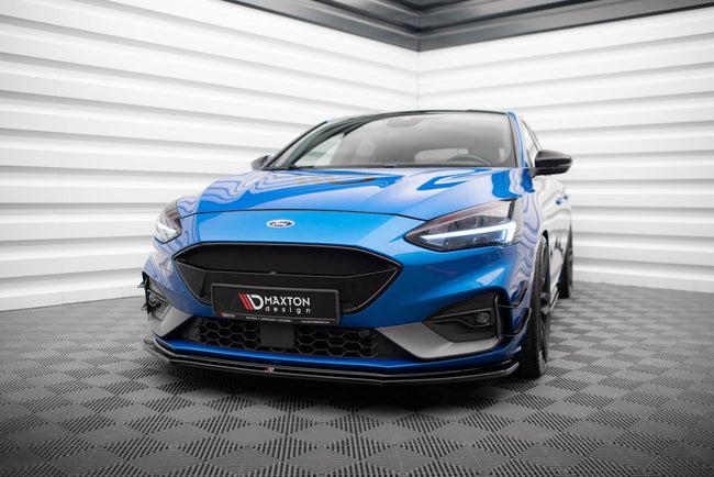 Maxton frontsplitter til Ford Focus ST / ST-Line Mk4 – blank sort – billede 1 af 5