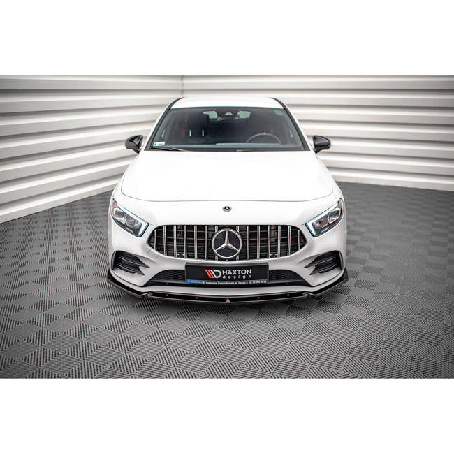 Maxton frontsplitter til Mercedes A35 AMG / AMG-Line W177 – blank sort – billede 2 af 5