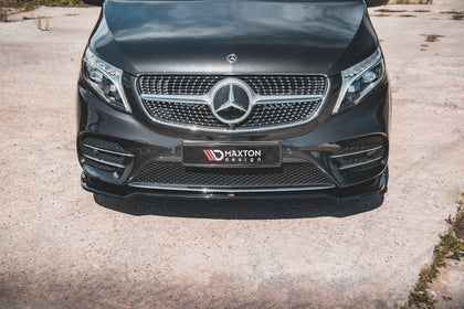 Maxton frontsplitter til Mercedes-Benz V-Class AMG-Line W447 – blank sort – billede 2 af 6