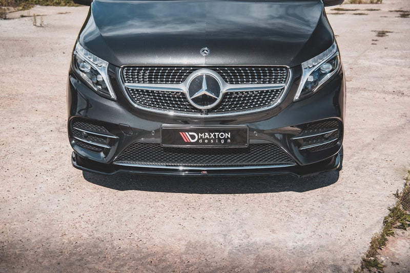 Maxton frontsplitter til Mercedes-Benz V-Class AMG-Line W447 – blank sort – billede 2 af 6