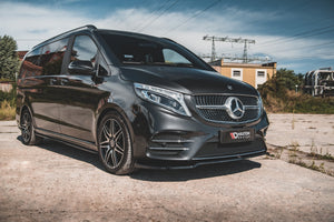 Maxton frontsplitter til Mercedes-Benz V-Class AMG-Line W447 – blank sort – billede 4 af 6