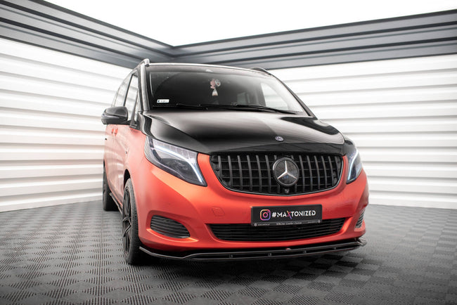 Maxton frontsplitter til Mercedes-Benz V-Class W447 – blank sort – billede 1 af 5