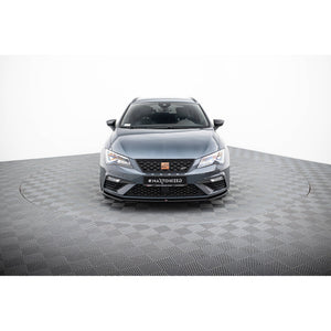 Maxton frontsplitter til Seat Leon Cupra / FR Mk3 Facelift – blank sort – billede 2 af 6