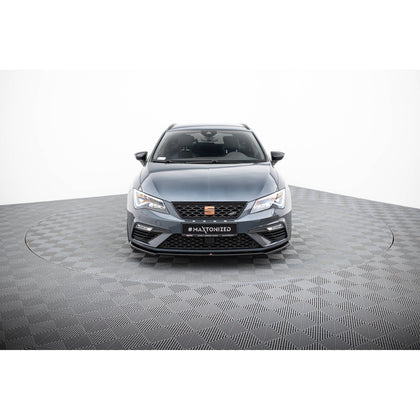 Maxton frontsplitter til Seat Leon Cupra / FR Mk3 Facelift – blank sort – billede 2 af 6