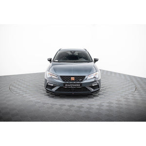 Maxton frontsplitter til Seat Leon Cupra / FR Mk3 Facelift – blank sort – billede 3 af 6