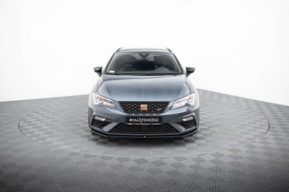 Maxton frontsplitter til Seat Leon Cupra / FR Mk3 Facelift – blank sort – billede 3 af 6