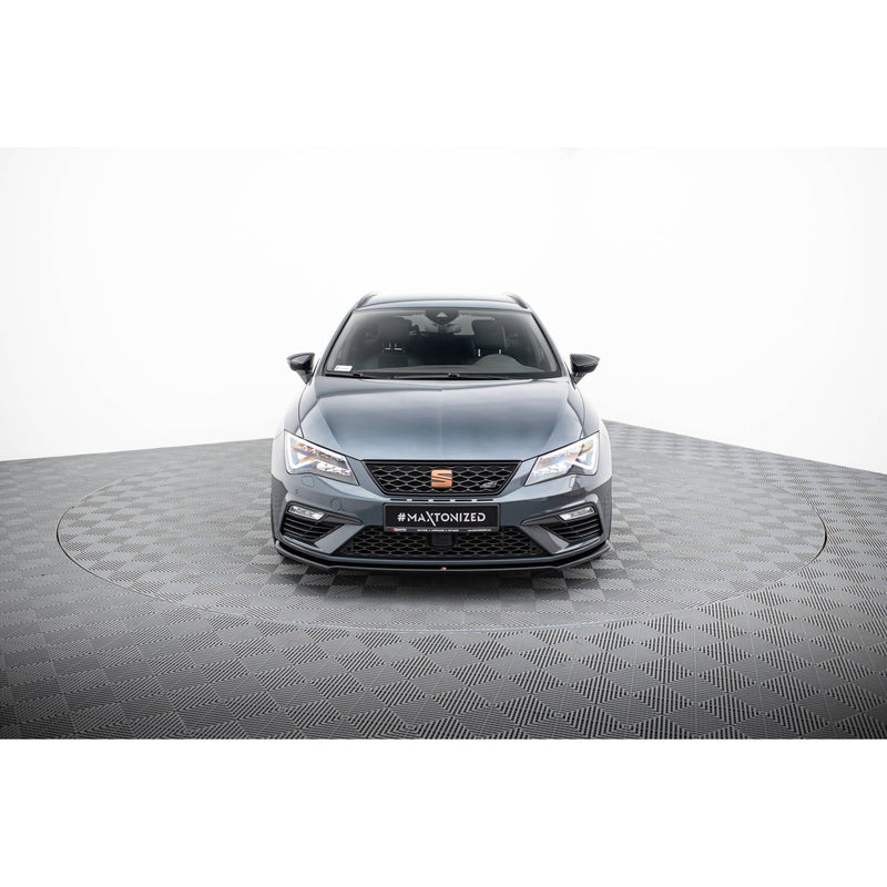 Maxton frontsplitter til Seat Leon Cupra / FR Mk3 Facelift – blank sort – billede 3 af 6