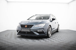 Maxton frontsplitter til Seat Leon Cupra / FR Mk3 Facelift – blank sort – billede 1 af 6