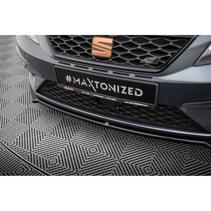 Maxton frontsplitter til Seat Leon Cupra / FR Mk3 Facelift – blank sort – billede 4 af 6
