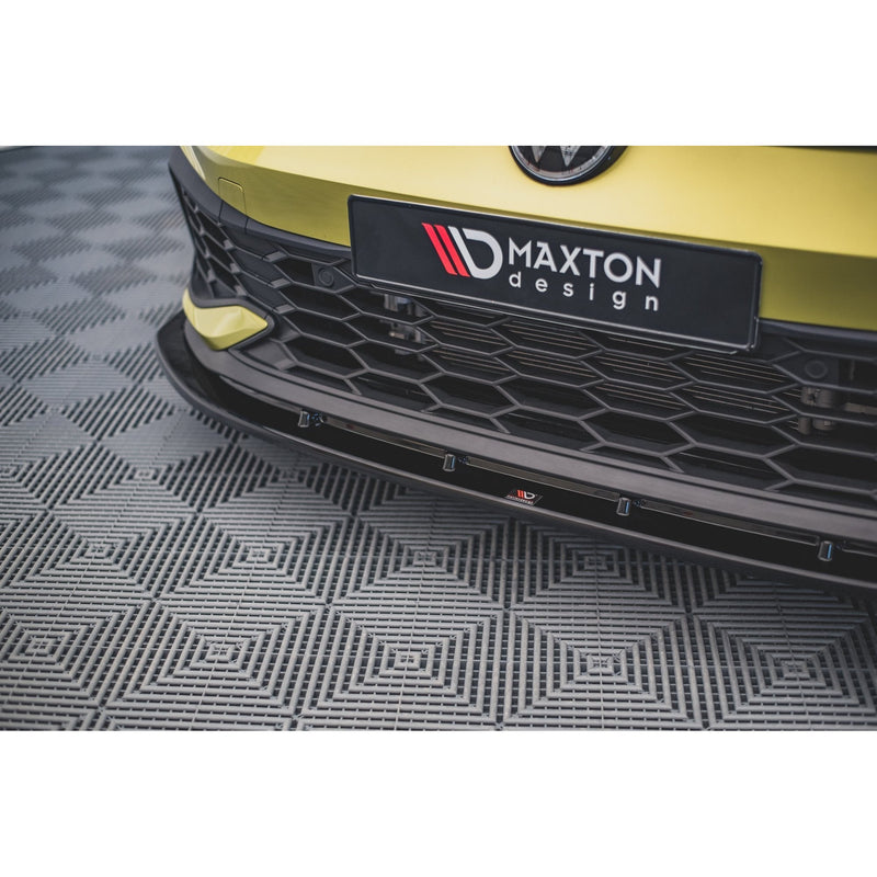 Maxton frontsplitter til Volkswagen Golf GTI Clubsport Mk8 – blank sort – billede 3 af 5