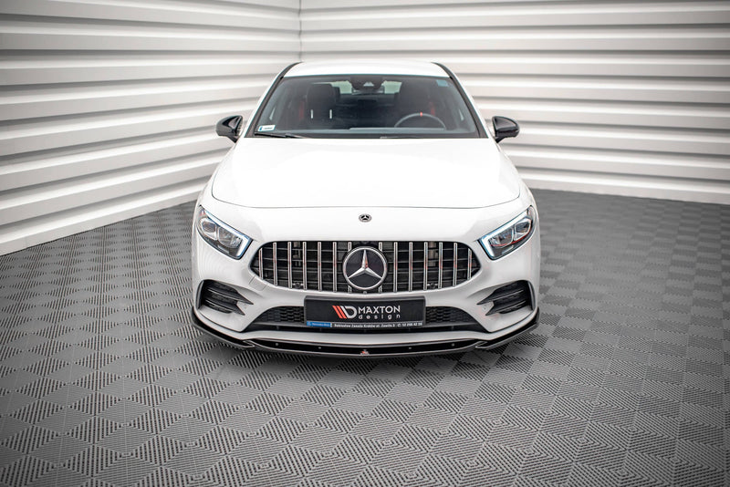 Maxton frontsplitter til Mercedes A35 AMG / AMG-Line W177 – blank sort – billede 2 af 5