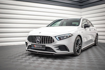 Maxton frontsplitter til Mercedes A35 AMG / AMG-Line W177 – blank sort – billede 3 af 5