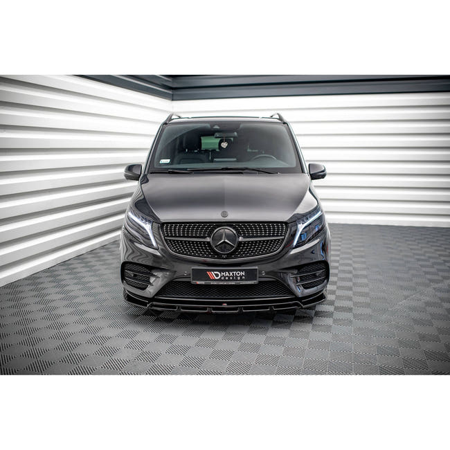 Maxton frontsplitter til Mercedes-Benz V-Class AMG-Line W447 – blank sort – billede 2 af 4