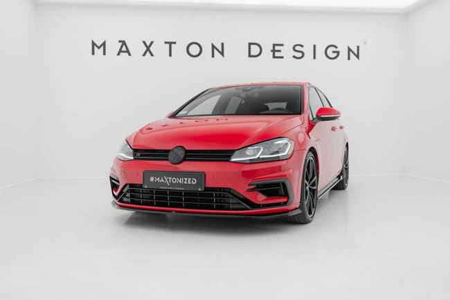 Maxton frontsplitter til Volkswagen Golf R / R-Line Mk7 Facelift – blank sort – billede 1 af 5