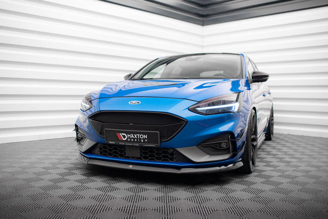 Maxton frontsplitter til Ford Focus ST / ST-Line Mk4 – blank sort – billede 1 af 5