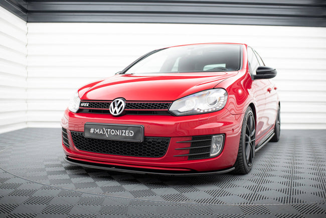 Maxton frontsplitter til Volkswagen Golf Mk6 GTI – blank sort – billede 1 af 5