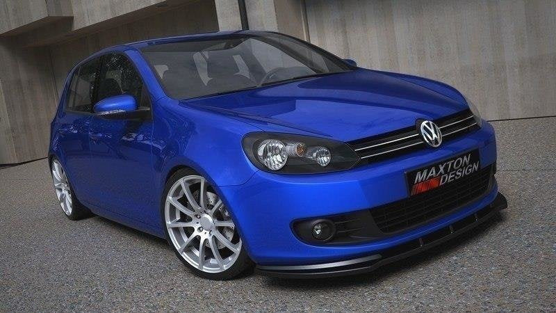 Maxton frontsplitter til Volkswagen Golf Mk6 / Jetta – blank sort