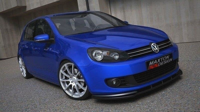Maxton frontsplitter til Volkswagen Golf Mk6 / Jetta – blank sort