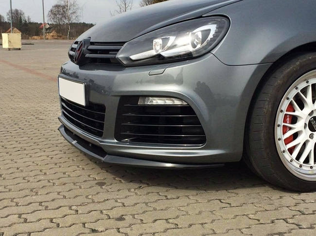 Maxton frontsplitter til Volkswagen Golf Mk6 R Cupra Look – blank sort – billede 2 af 5