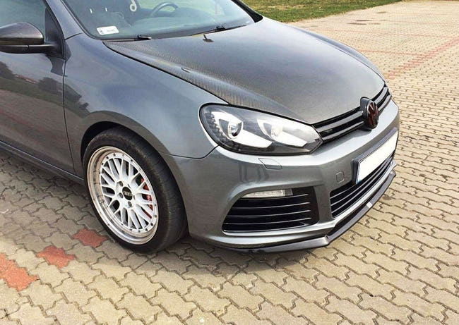 Maxton frontsplitter til Volkswagen Golf Mk6 R Cupra Look – blank sort – billede 1 af 5