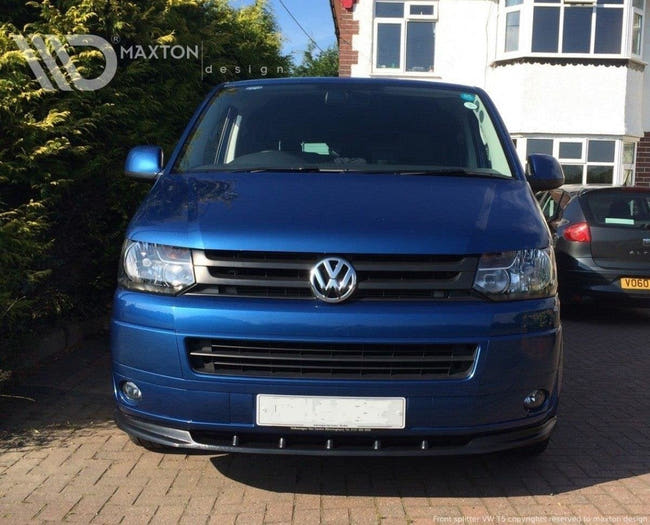 Maxton frontsplitter til Volkswagen T5 (Facelift) – blank sort – billede 2 af 6