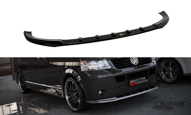 Maxton frontsplitter til Volkswagen T5 – blank sort – billede 1 af 3