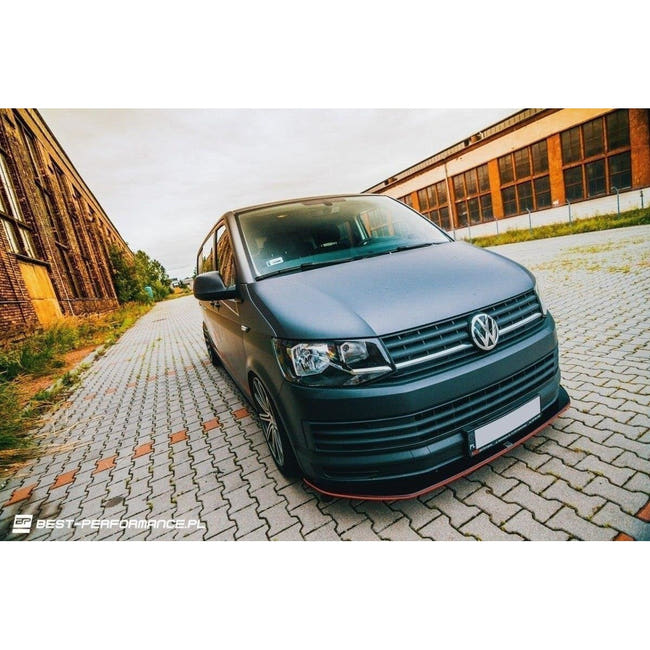 Maxton frontsplitter til Volkswagen T6 – blank sort – billede 2 af 5