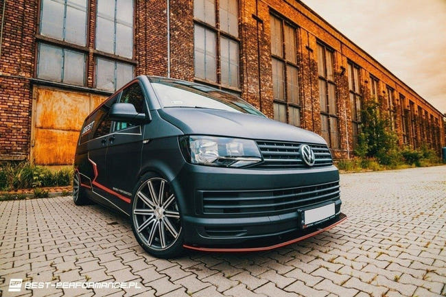 Maxton frontsplitter til Volkswagen T6 – blank sort – billede 1 af 5