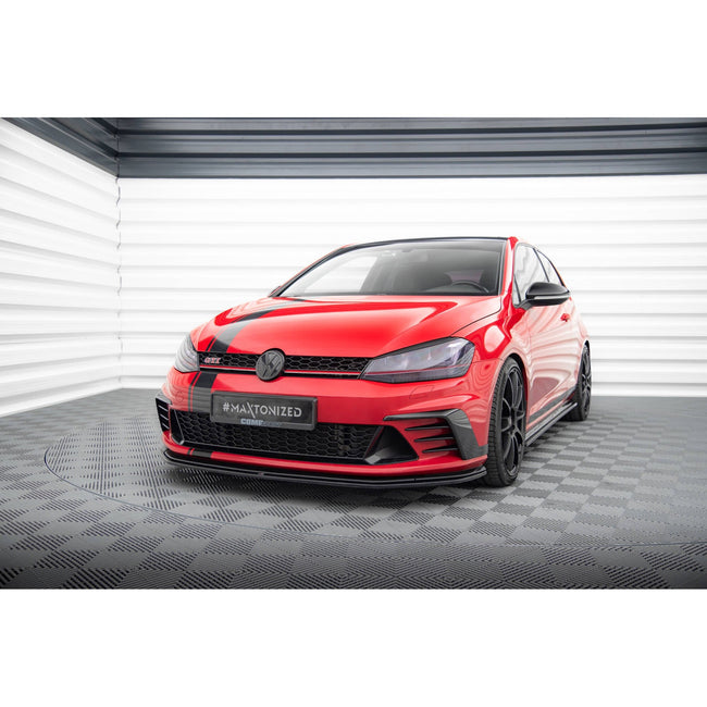Maxton frontsplitter til Volkswagen Golf GTI Clubsport Mk7 – blank sort – billede 1 af 5