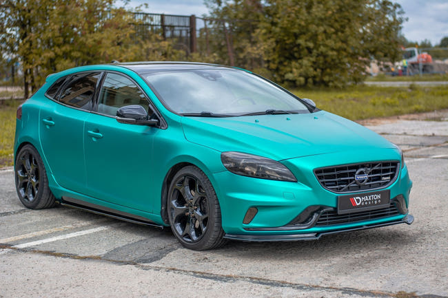 Maxton frontsplitter til Volvo V40 R-design – blank sort – billede 1 af 6