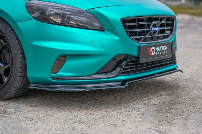 Maxton frontsplitter til Volvo V40 R-design – blank sort – billede 2 af 6