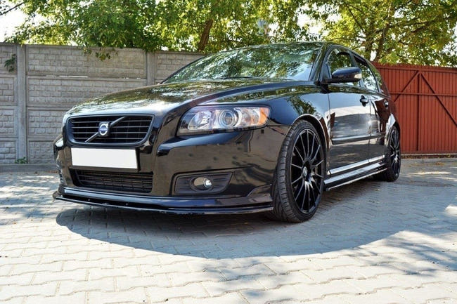 Maxton frontsplitter til Volvo V50F R-DESIGN – blank sort – billede 1 af 7