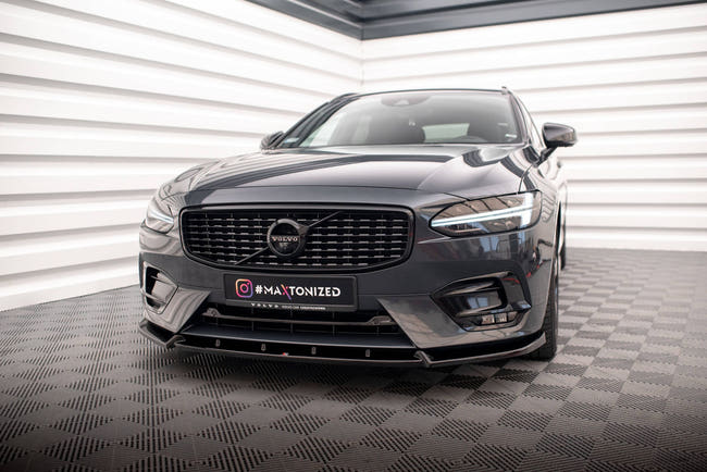 Maxton frontsplitter til Volvo V90 / S90 R-Design Mk2 – blank sort – billede 1 af 5