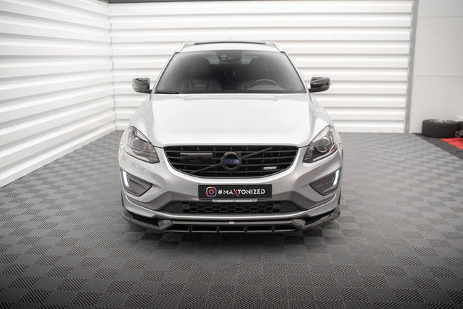 Maxton frontsplitter til Volvo XC60 R-Design Mk1 Facelift – blank sort – billede 2 af 5