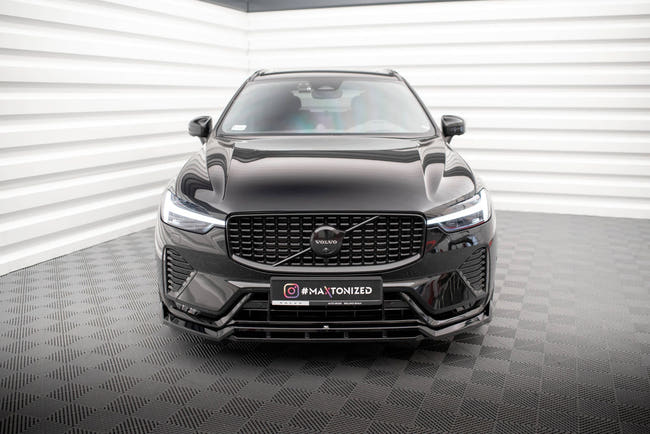 Maxton frontsplitter til Volvo XC60 R-Design Mk2 Facelift – blank sort – billede 2 af 5
