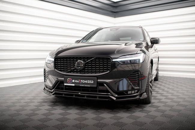 Maxton frontsplitter til Volvo XC60 R-Design Mk2 Facelift – blank sort – billede 1 af 5