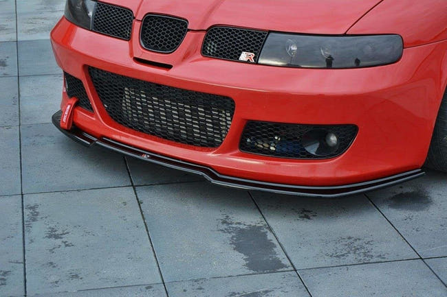 Maxton frontsplitter til Seat Leon Mk1 Cupra – blank sort – billede 1 af 4