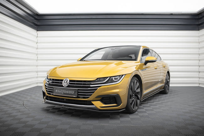 Maxton frontsplitter til Volkswagen Arteon R-Line Sedan / Shooting Brake Mk1 – blank sort – billede 1 af 5