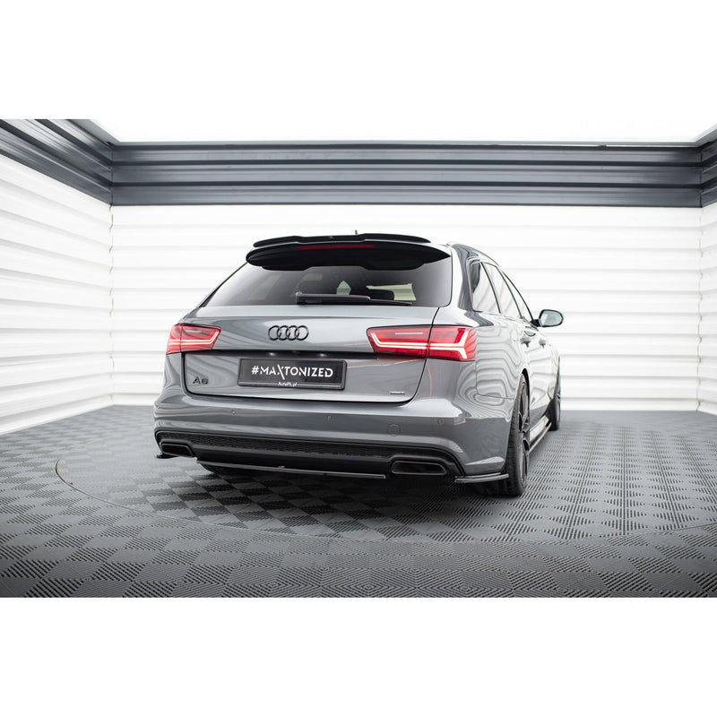 Maxton rear splitter til Audi A6 / A6 C7 S-line/ S6 C7 Facelift – blank sort – billede 1 af 4