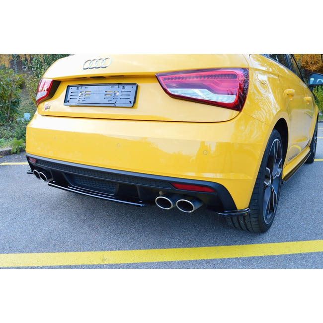 Maxton rear splitter til Audi S1 8X – blank sort – billede 2 af 4