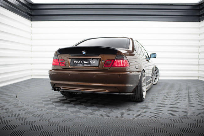 Maxton rear splitter til BMW 3 E46 Mpack Coupe (with vertical bars) – blank sort – billede 1 af 9