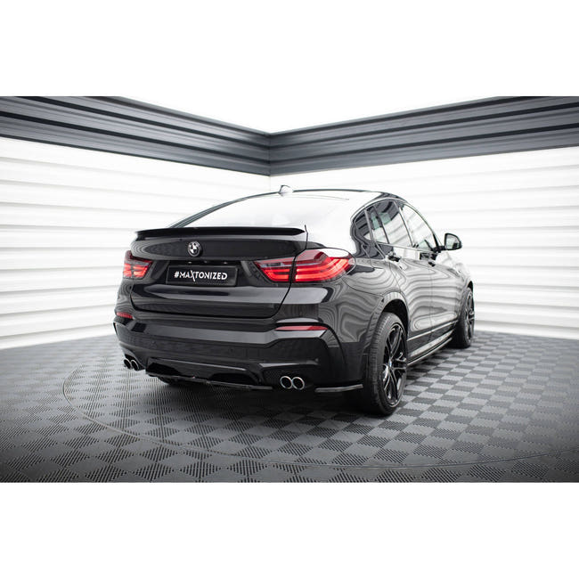 Maxton rear splitter til BMW X4 M-PACK (with a vertical bar) – blank sort – billede 1 af 9