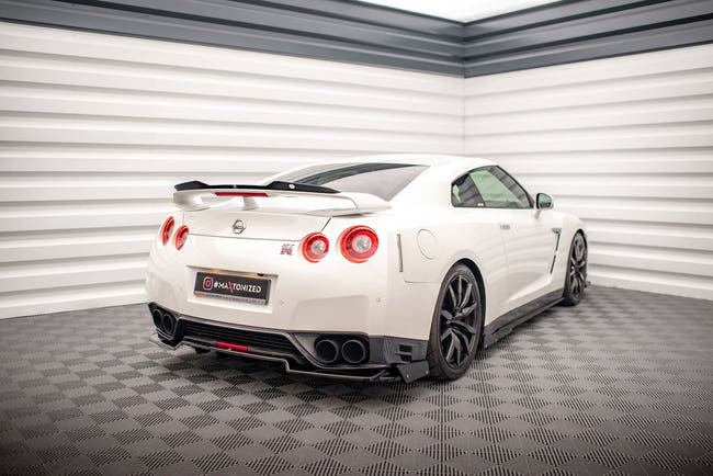 Maxton rear splitter til Nissan GTR R35 Facelift – blank sort – billede 1 af 6