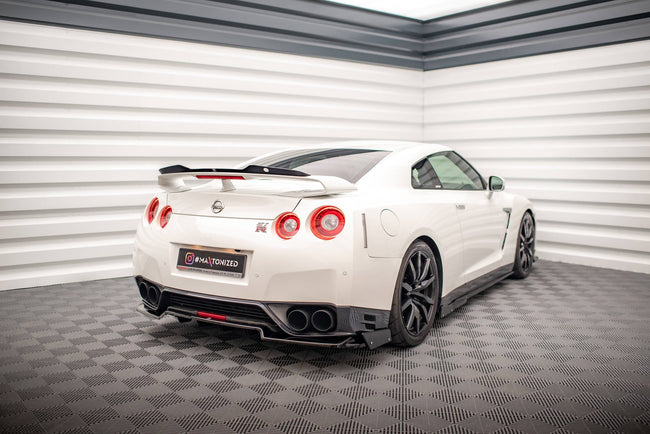 Maxton rear splitter til Nissan GTR R35 Facelift – blank sort – billede 1 af 6