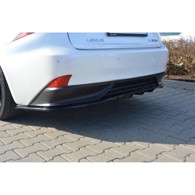 Maxton rear splitter til Lexus IS Mk3 H (with vertical bars) – blank sort – billede 2 af 6