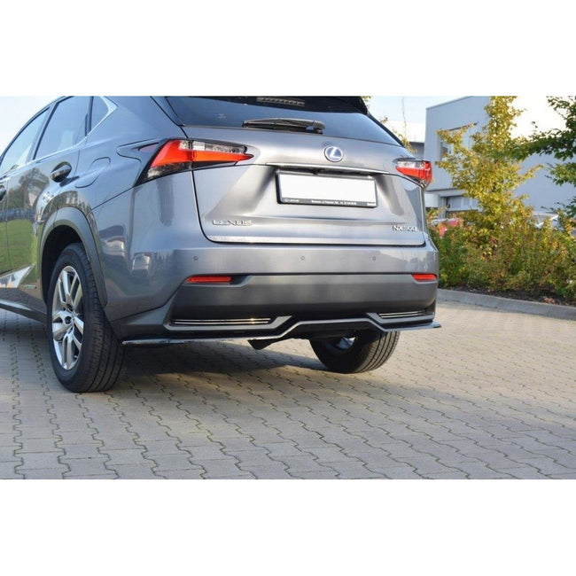 Maxton rear splitter til Lexus NX Mk1 H (without vertical bars) – blank sort – billede 1 af 7