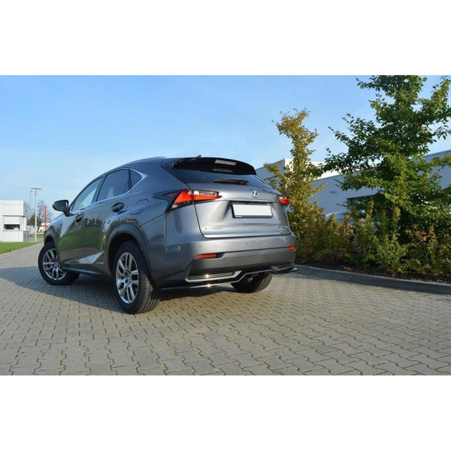 Maxton rear splitter til Lexus NX Mk1 H (with vertical bars) – blank sort – billede 2 af 7